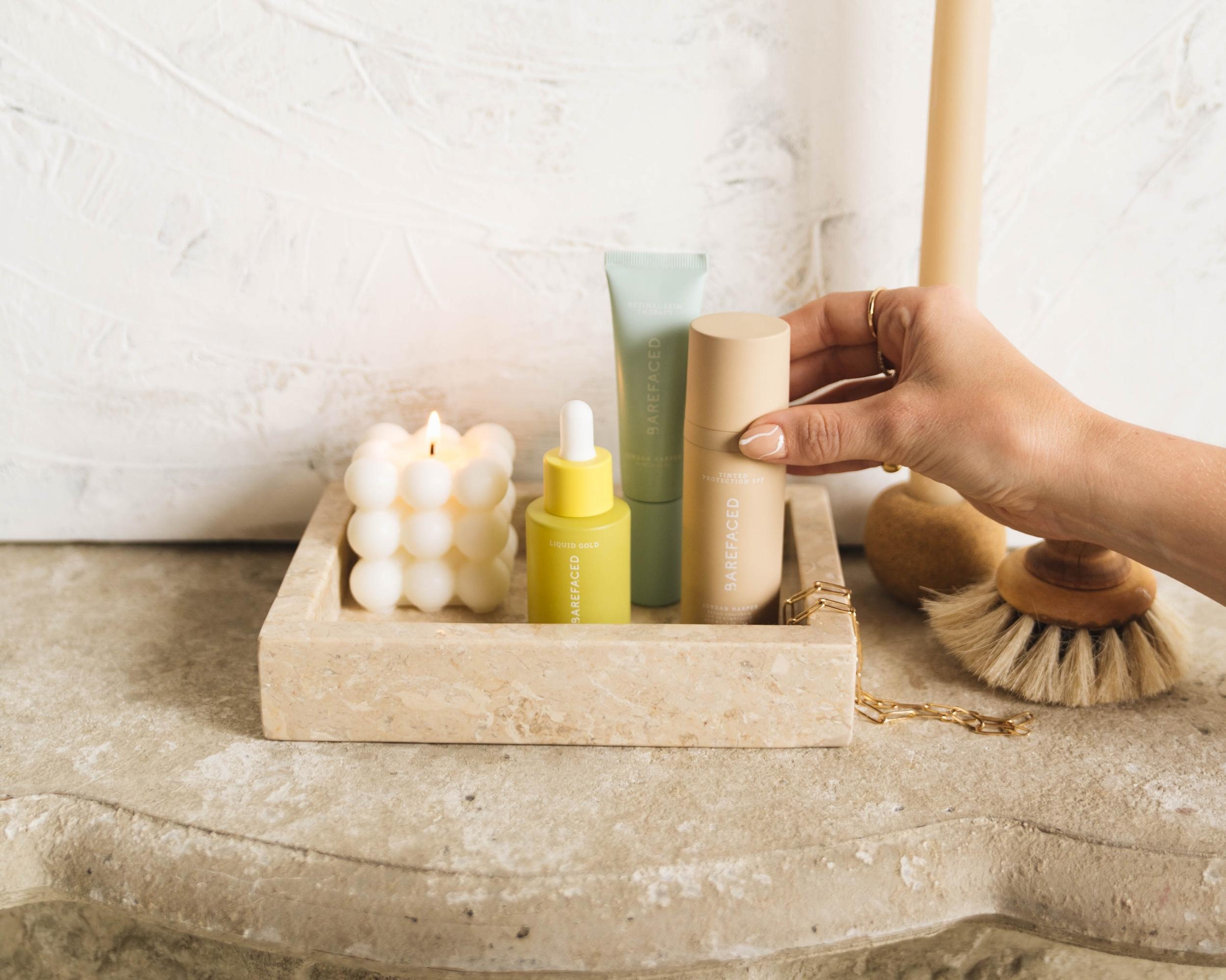 Barefaced Liquid Gold vitamin C, Tinted Protection SPF 50 and RetinAL Skin Therapy