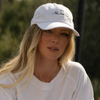 Woman wearing No Sun Club Dad Hat